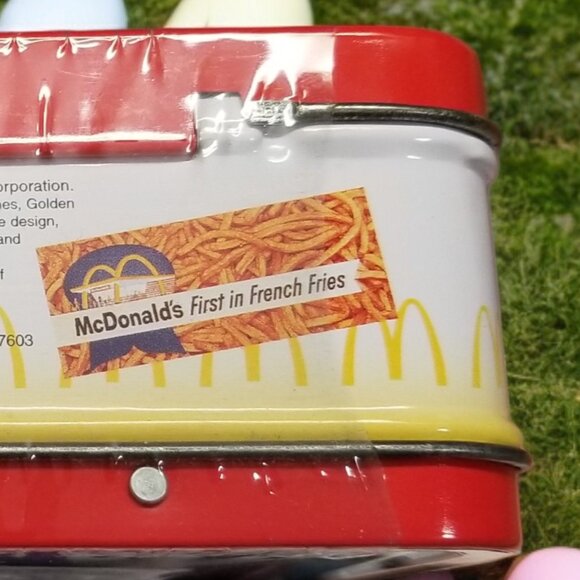 Mini Tin Lunch Box 1998 McDonald's Hamburger Golden Arches Collection Sealed - Picture 9 of 16